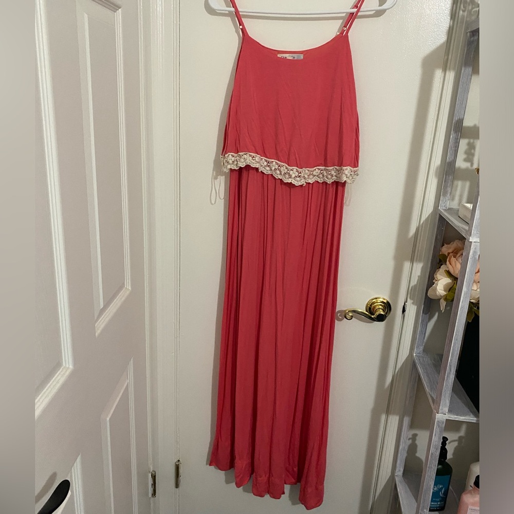 Cloud sky summer dress, size XL, pre-owned